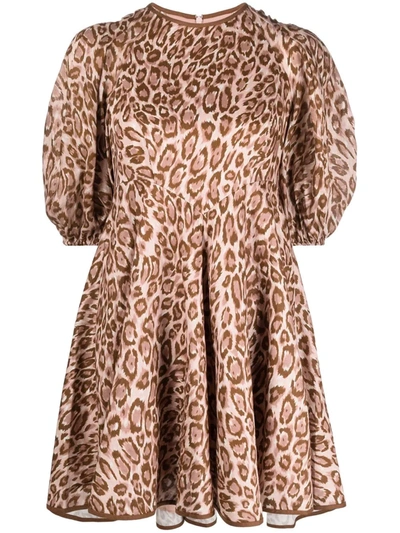ZIMMERMANN CONCERT MINI LEOPARD-PRINT DRESS