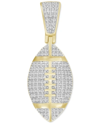 MACY'S MEN'S DIAMOND FOOTBALL PENDANT (1/4 CT. T.W.) IN 10K GOLD