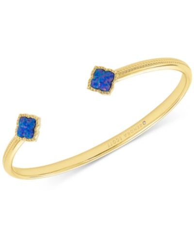 KENDRA SCOTT CARVED GEMSTONE MEDALLION CUFF BRACELET