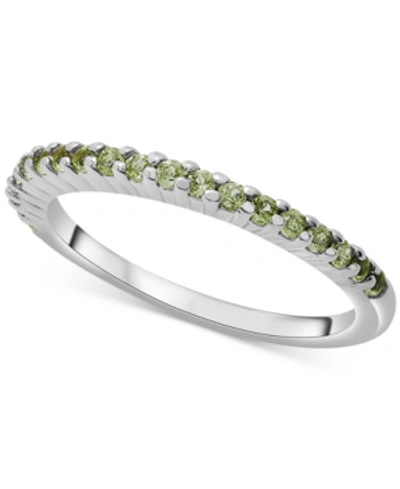 MACY'S GEMSTONE STACK RING IN STERLING SILVER (AVAILABLE IN PINK SAPPHIRE AND BLUE TOPAZ)