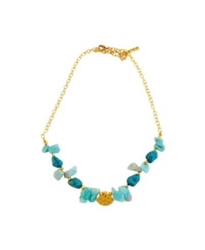 MINU JEWELS WOMEN'S AIN NECKLACE WITH TURQUOISE AND AMAZONITE STONES
