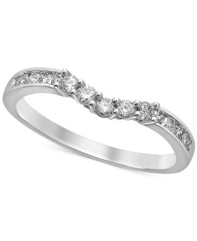 MACY'S DIAMOND CURVED ANNIVERSARY RING (1/3 CT. T.W.) IN 14K WHITE GOLD