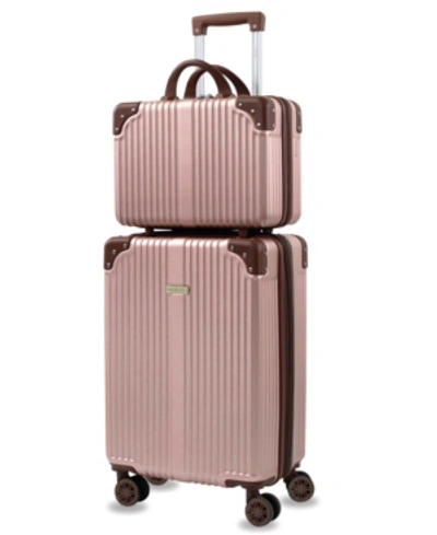 PUICHE TRESOR CARRY-ON VANITY TRUNK LUGGAGE, SET OF 2