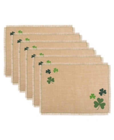 DESIGN IMPORTS SHAMROCK JUTE PLACEMAT, SET OF 6