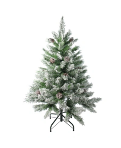 NORTHLIGHT 4' FLOCKED ANGEL PINE ARTIFICIAL CHRISTMAS TREE