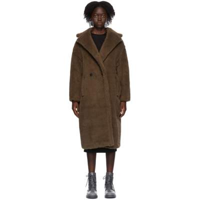 Max Mara Brown Alpaca Silk Teddy Bear Icon Coat In 004 Turtledove