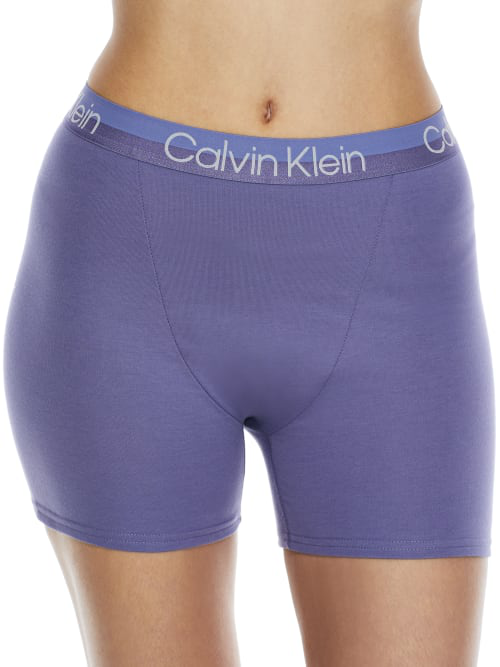 Shop Calvin Klein Modern Structure Knit Sleep Shorts In Bleached Denim