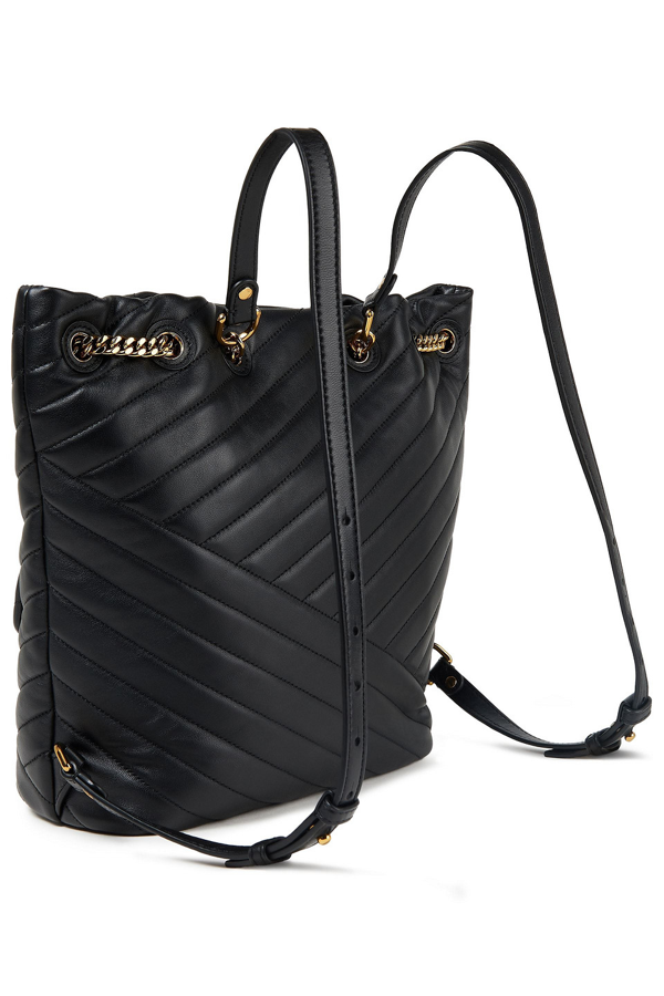 Shop Tory Burch Quilted Leather Backpack In Black