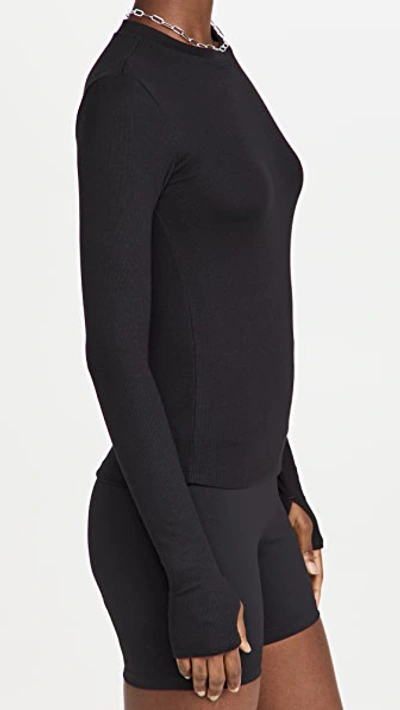 SPLITS59 LOUISE RIB LONG SLEEVE BLACK
