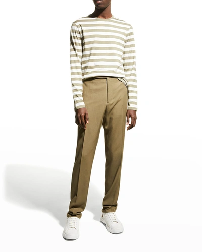 POLO RALPH LAUREN MEN'S TWILL FLAT-FRONT TROUSERS