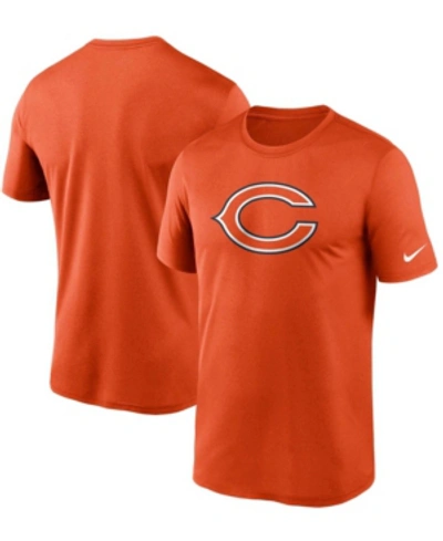 NIKE MEN'S ORANGE CHICAGO BEARS LOGO ESSENTIAL LEGEND PERFORMANCE T-SHIRT