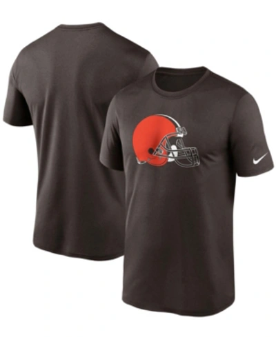 NIKE MEN'S BIG AND TALL BROWN CLEVELAND BROWNS LOGO ESSENTIAL LEGEND PERFORMANCE T-SHIRT