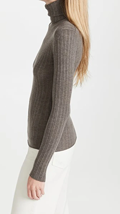 AUTUMN CASHMERE RIB TURTLENECK CASHMERE SWEATER