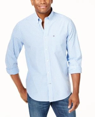 TOMMY HILFIGER MEN'S LONG-SLEEVE TWAIN GINGHAM CHECK CLASSIC FIT SHIRT
