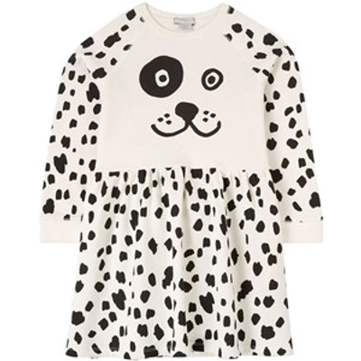 STELLA MCCARTNEY STELLA MCCARTNEY KIDS WHITE SPOTTY DOG SWEAT DRESS