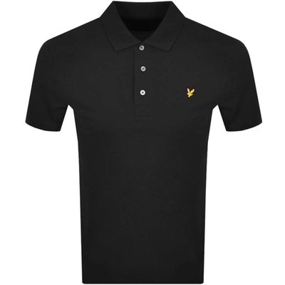LYLE & SCOTT LYLE AND SCOTT SHORT SLEEVED POLO T SHIRT BLACK
