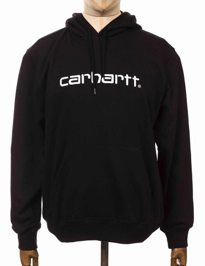 CARHARTT W.I.P. CARHARTT WIP CARHARTT HOODED SWEAT - BLACK/WHITE COLOUR: BLACK/WHITE