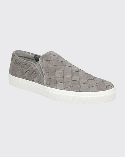 VINCE MEN'S FLETCHER 2 WOVEN SUEDE SLIP-ON SNEAKERS