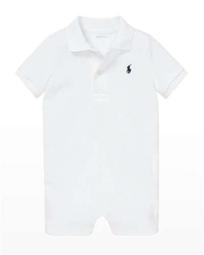POLO RALPH LAUREN BOY'S POLO INTERLOCK COTTON SHORTALL, SIZES 3M-24M
