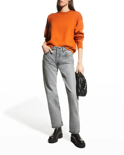 MOUSSY VINTAGE WOOL-BLEND CREWNECK SWEATSHIRT