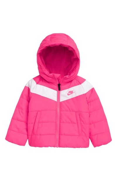 NIKE KIDS' HOODED QUILTED JACKET