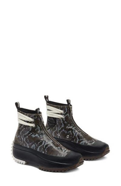 CONVERSE RUN STAR HIKE SNAKE EMBOSSED LEATHER HIGH TOP SNEAKER