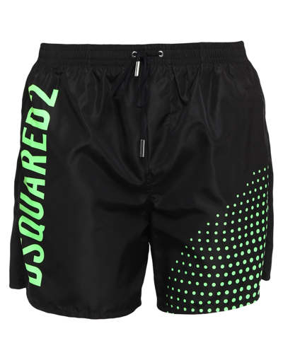 DSQUARED2 DSQUARED2 MAN SWIM TRUNKS BLACK SIZE 38 POLYESTER