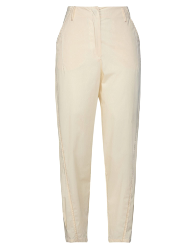 BEATRICE B BEATRICE .B WOMAN PANTS BEIGE SIZE 4 COTTON, ELASTANE
