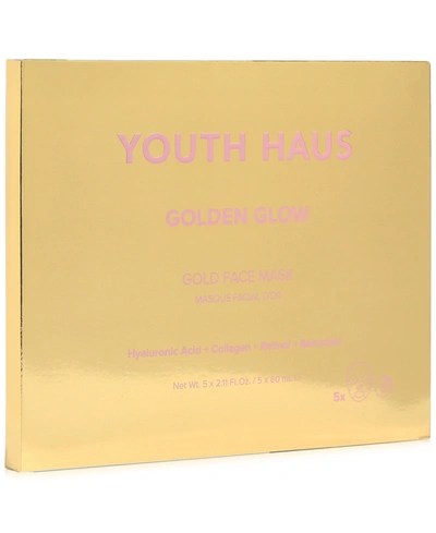 SKIN GYM YOUTH HAUS GOLDEN GLOW GOLD FACE MASK, 5-PK.