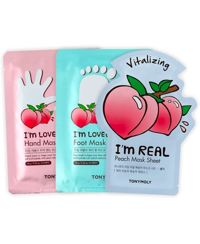 TONYMOLY 3-PC. I'M PEACH HEAD TO TOE BODY MASK SET