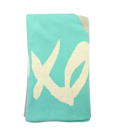 EARTH BABY OUTFITTERS BABY BOYS AND GIRLS ORGANIC COTTON XOXO KNIT BLANKET