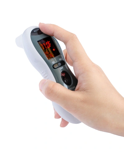 MOBI DUALSCAN ULTRA PULSE TALKING EAR FOREHEAD THERMOMETER WITH PULSE RATE MONITOR