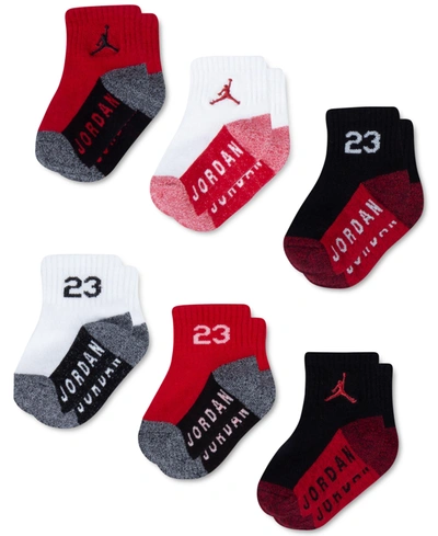 JORDAN BABY AND TODDLER BOYS CORE JUMPMAN ANKLE SOCKS, PACK OF 6