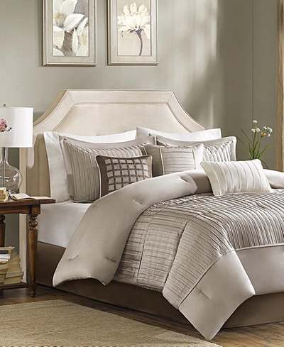 MADISON PARK TRINITY CHARMEUSE 7-PC. COMFORTER SET, QUEEN
