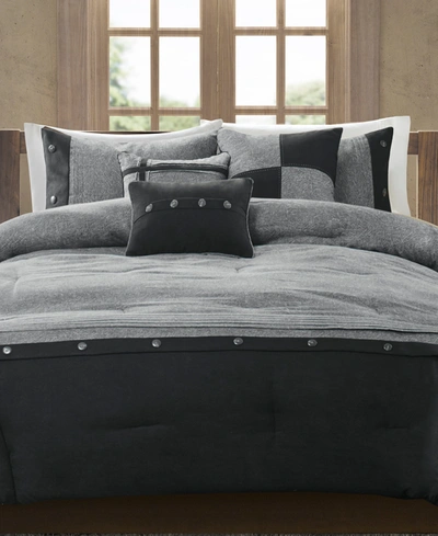 MADISON PARK BOONE MICROSUEDE 7-PC. COMFORTER SET, QUEEN