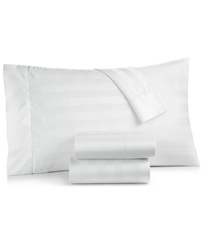 CHARTER CLUB 1.5" STRIPE 550 THREAD COUNT 100% COTTON 3-PC. SHEET SET, TWIN XL, EXCLUSIVELY AT MACY'S