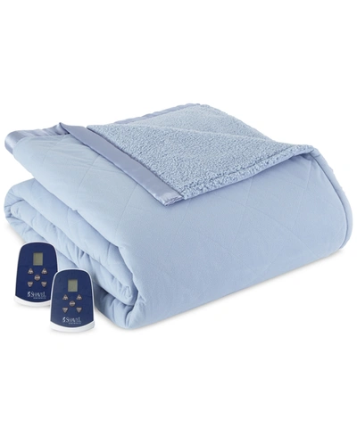 SHAVEL REVERSIBLE MICRO FLANNEL TO SHERPA ELECTRIC BLANKET, FULL