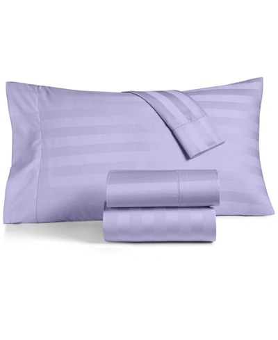 CHARTER CLUB 1.5" STRIPE 550 THREAD COUNT 100% COTTON 4-PC. SHEET SET, CALIFORNIA KING, EXCLUSIVELY AT MACY'S