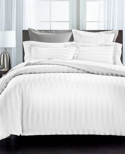 CHARTER CLUB 1.5" STRIPE 550 THREAD COUNT 100% COTTON 2-PC. DUVET COVER SET, TWIN, EXCLUSIVELY AT MACY'S