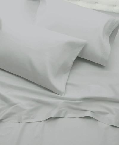 PURITY HOME 400 THREAD COUNT WRINKLE RESISTANT COTTON SATEEN PILLOWCASE PAIR, STANDARD