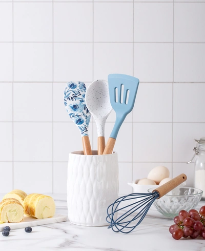 ENCHANTE COOK WITH COLOR 5-PC. NYLON UTENSIL SET & CROCK