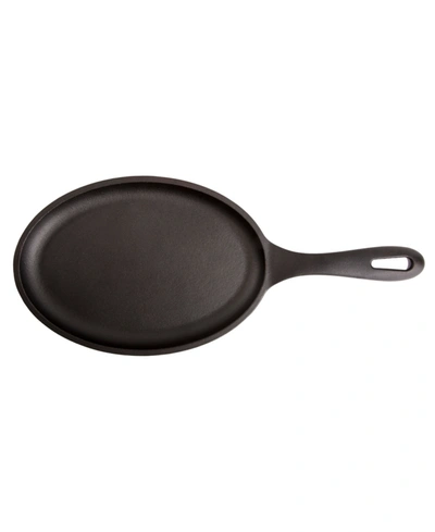 VICTORIA CAST IRON FAJITA SKILLET. BLACK SERVING PLATTER SEASONED