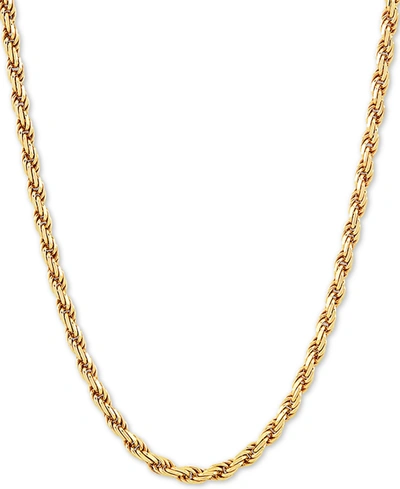 GIANI BERNINI ROPE LINK 18" CHAIN NECKLACE IN 18K GOLD-PLATED STERLING SILVER