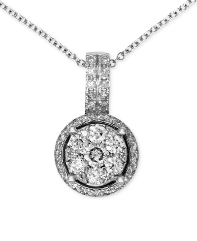 EFFY COLLECTION EFFY DIAMOND CIRCLE CLUSTER PENDANT (3/8 CT. T.W.) IN 14K WHITE OR YELLOW GOLD