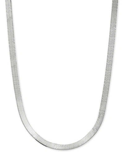 GIANI BERNINI HERRINGBONE LINK 20" CHAIN NECKLACE IN STERLING SILVER