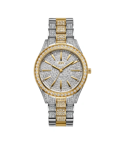 JBW WOMEN'S CRISTAL DIAMOND (1/8 CT. T.W.) WATCH IN 18K GOLD-PLATED TWO TONE STAINLESS-STEEL WATCH 38MM