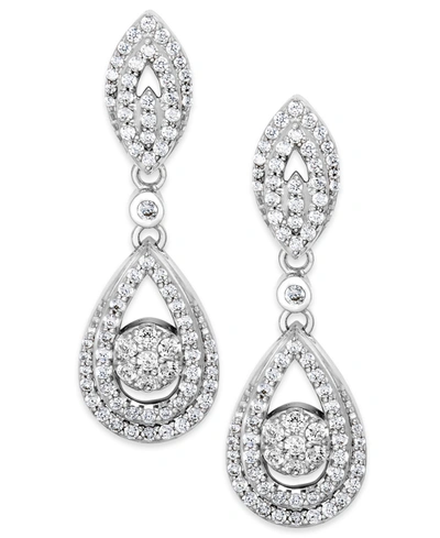 WRAPPED IN LOVE DIAMOND DANGLING DROP EARRINGS IN 14K WHITE GOLD OR 14K YELLOW GOLD (1 CT. T.W.), CREATED FOR MACY'S