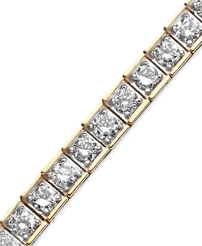 MACY'S DIAMOND BRACELET (5 CT. T.W.) IN 10K GOLD OR 10K WHITE GOLD, 7-1/4"