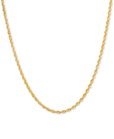 MACY'S SPARKLE ROPE 22" CHAIN NECKLACE (2MM) IN 14K GOLD