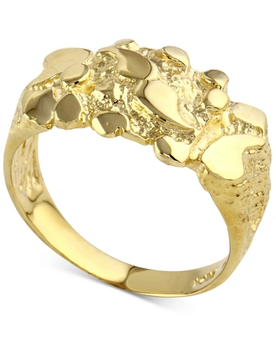 MACY'S NUGGET STATEMENT RING IN 10K GOLD